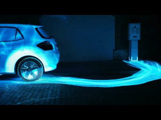 toyota auris in a 3d light show.