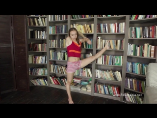 sls girl gymnast is very flexible and stretched